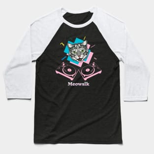 Retro Meowsik-Cat and Music lovers- Baseball T-Shirt